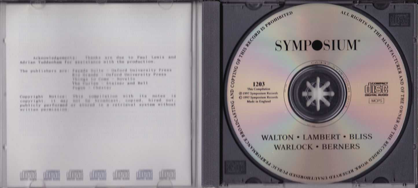 Walton, Lambert, Bliss, Warlock, Berners (1997) CD album