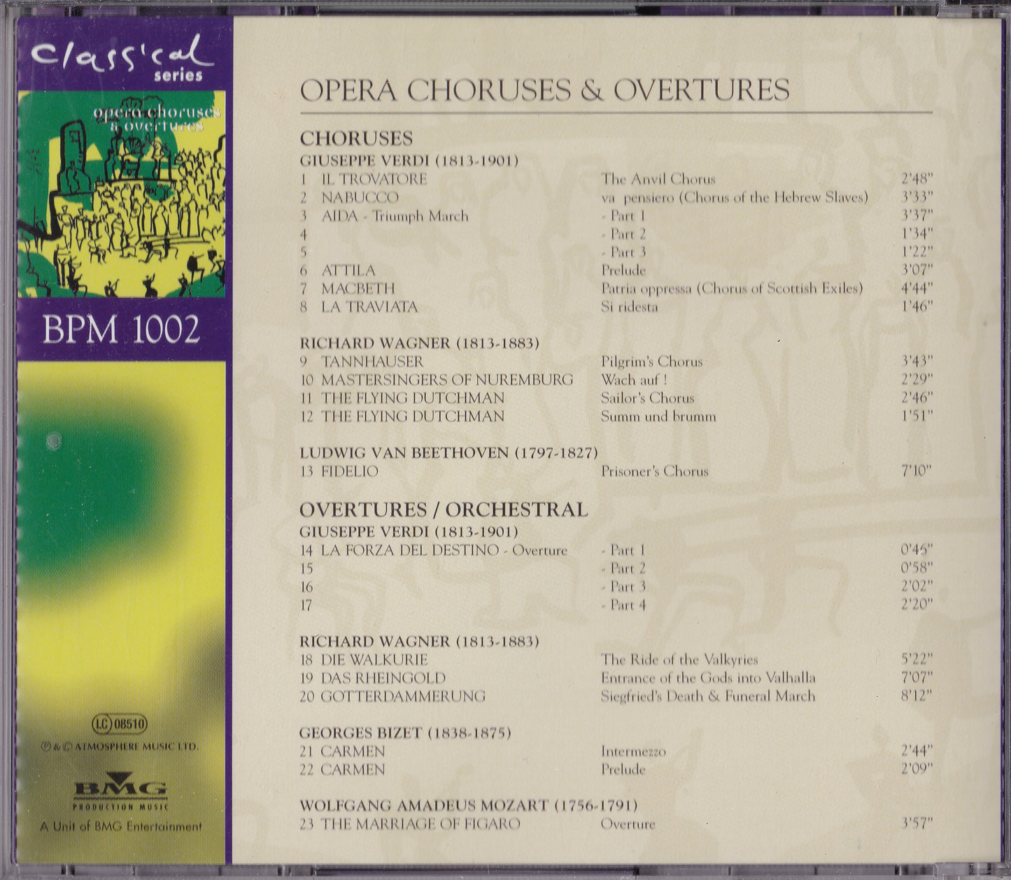 Various ‎– Opera Choruses & Overtures CD album