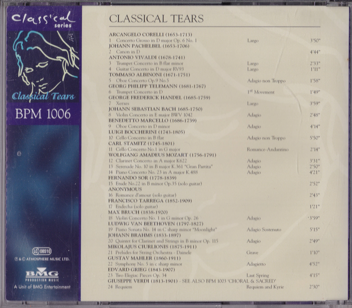 Various ‎– Classical Tears CD album