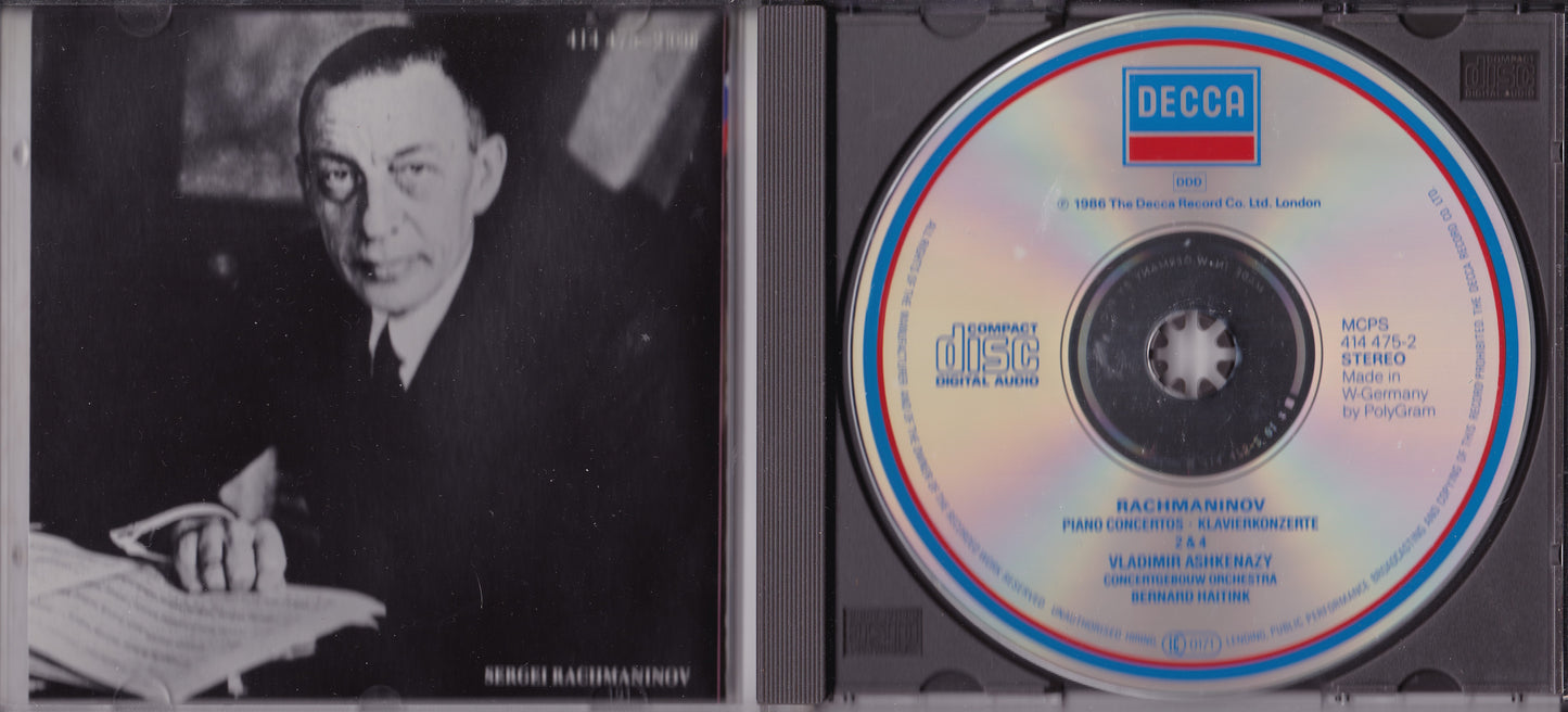 Rachmaninov - Piano Concertos · Klavierkonzerte 2 & 4 (1986) CD album