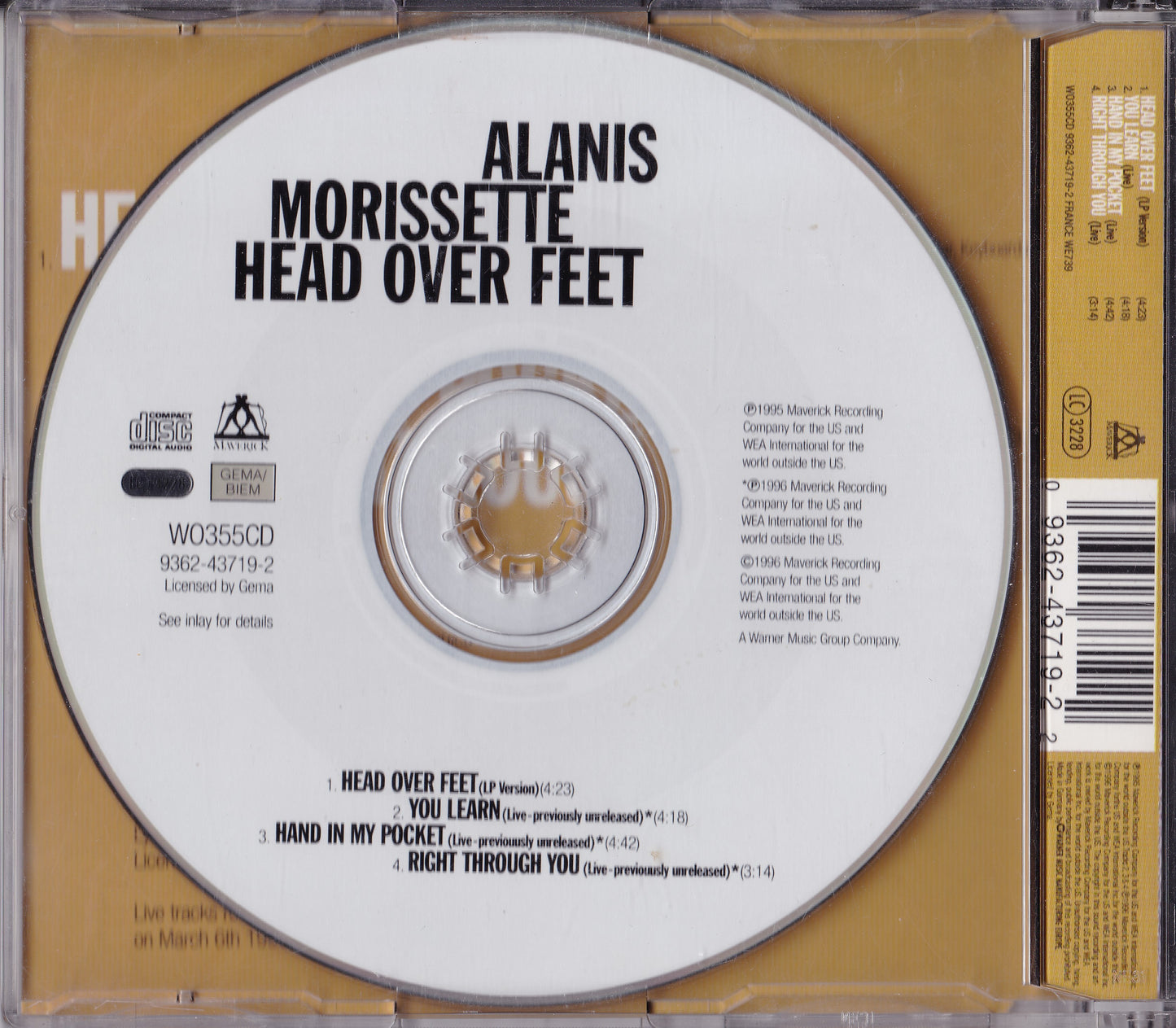 Alanis Morissette - Head Over Feet (1996) CD single