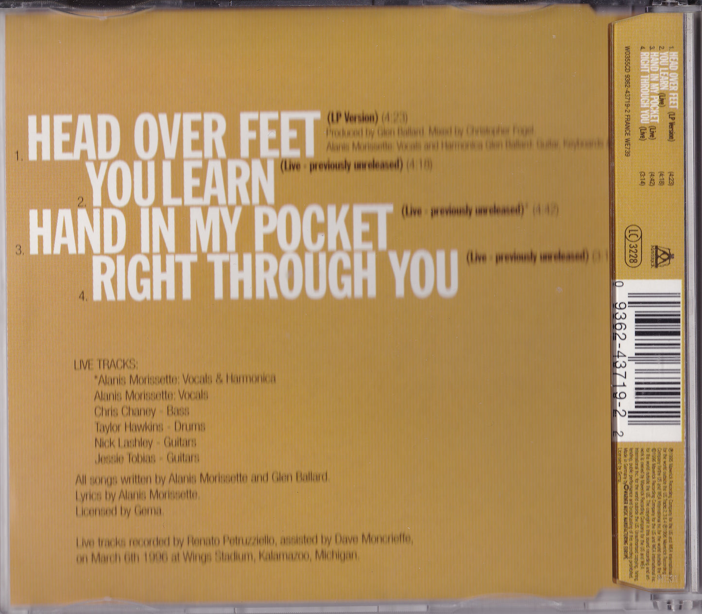 Alanis Morissette - Head Over Feet (1996) CD single