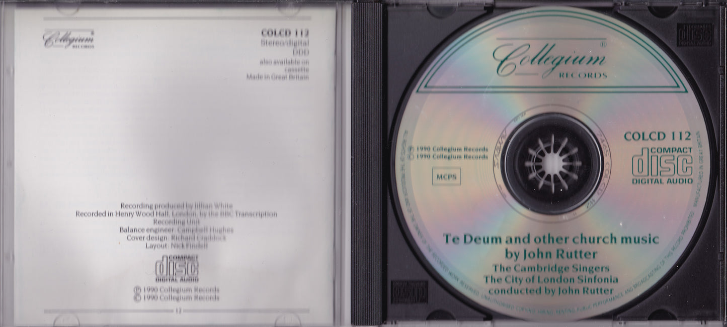 John Rutter – Te Deum And Other Church Music CD album