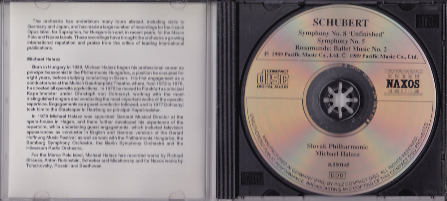 Schubert - Symphony No. 8, Symphony No. 5 (1989) CD album