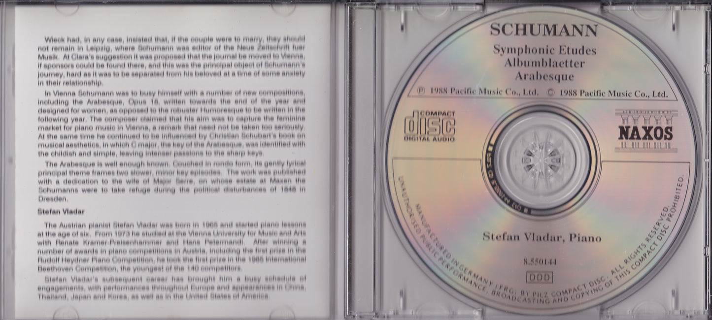 Schumann - Symphonic Etudes (1988) CD album