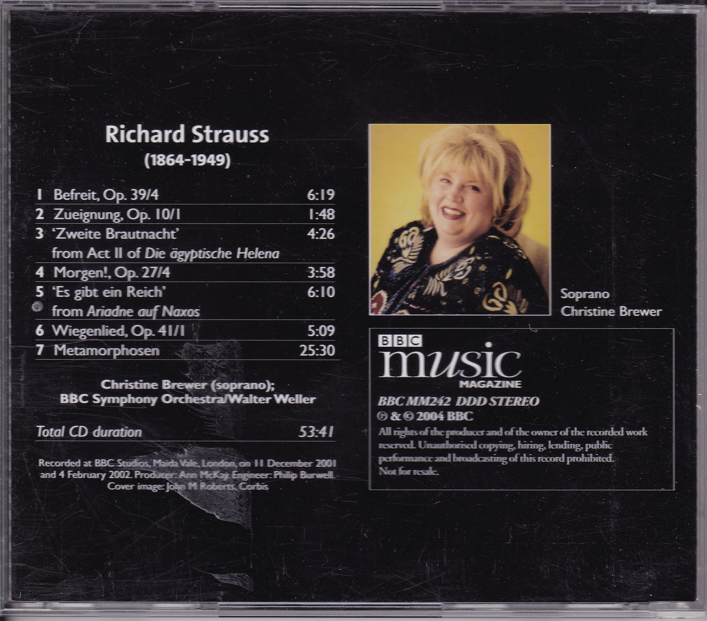 Strauss - Songs & Arias; Metamorphosen (2004) CD album