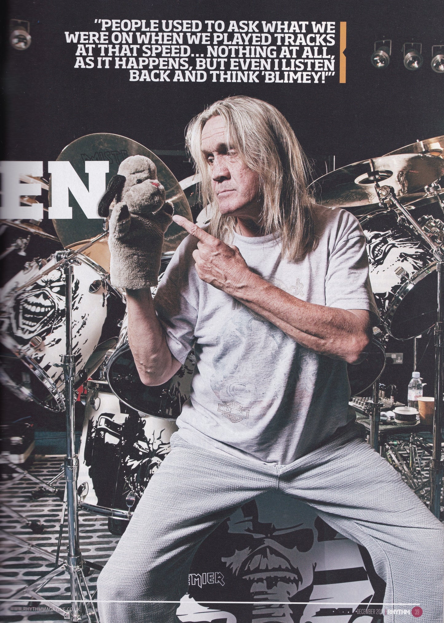 Rhythm Magazine - December 2011 - Nicko McBrain, Alan White, Drums