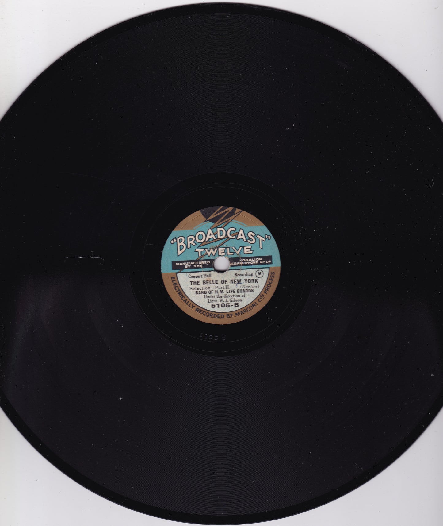 Band Of H.M. Lifeguards – The Belle Of New York (1929) 10" shellac VG/-