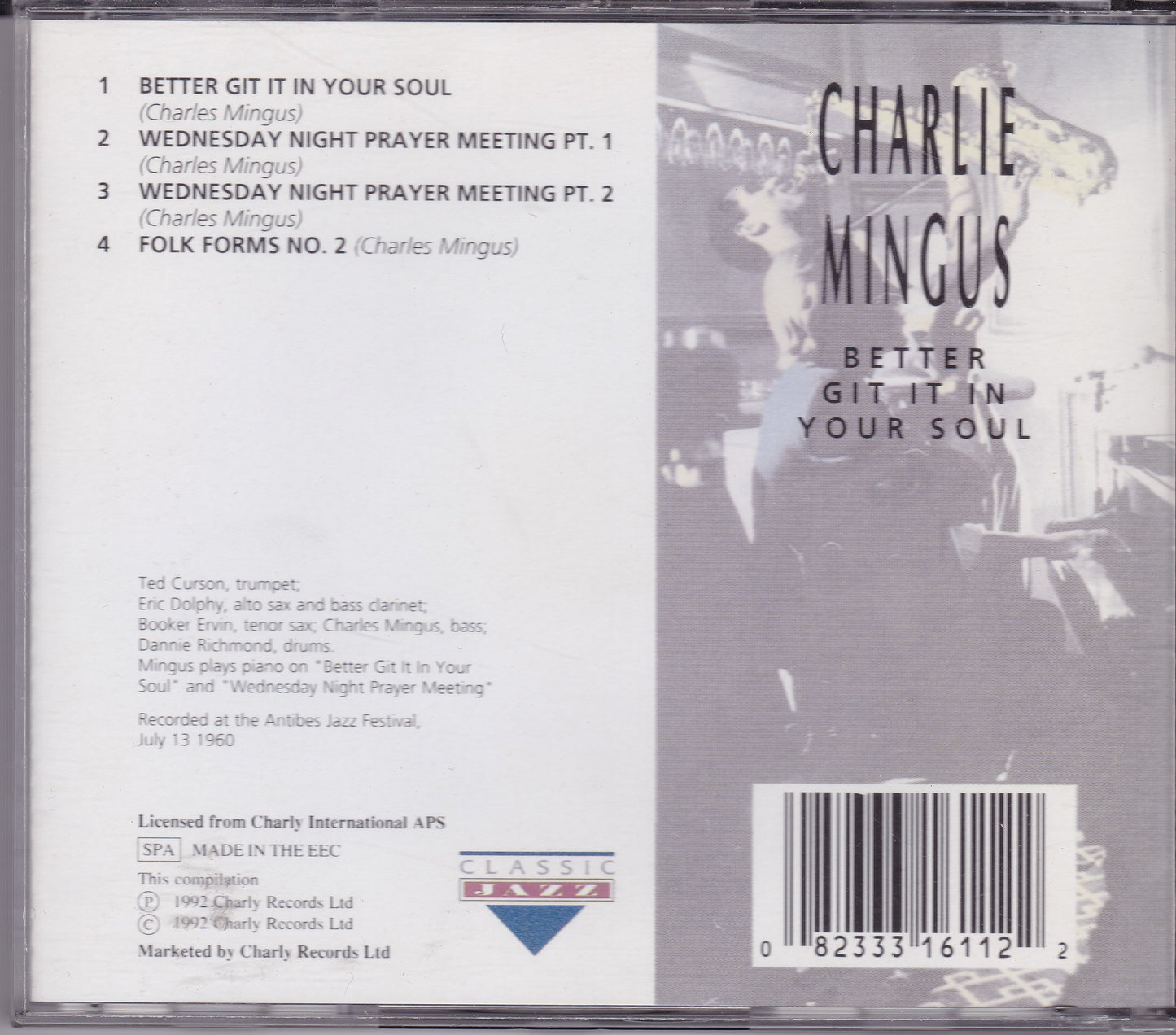 Charlie Mingus – Better Git It In Your Soul (1992) CD album