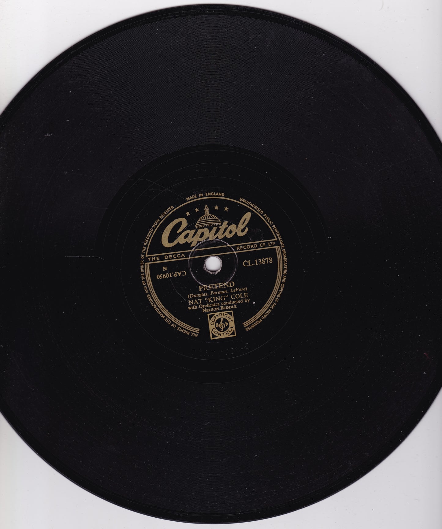 Nat "King" Cole – Pretend / Funny (Not Much) (1953) 10" shellac VG/-