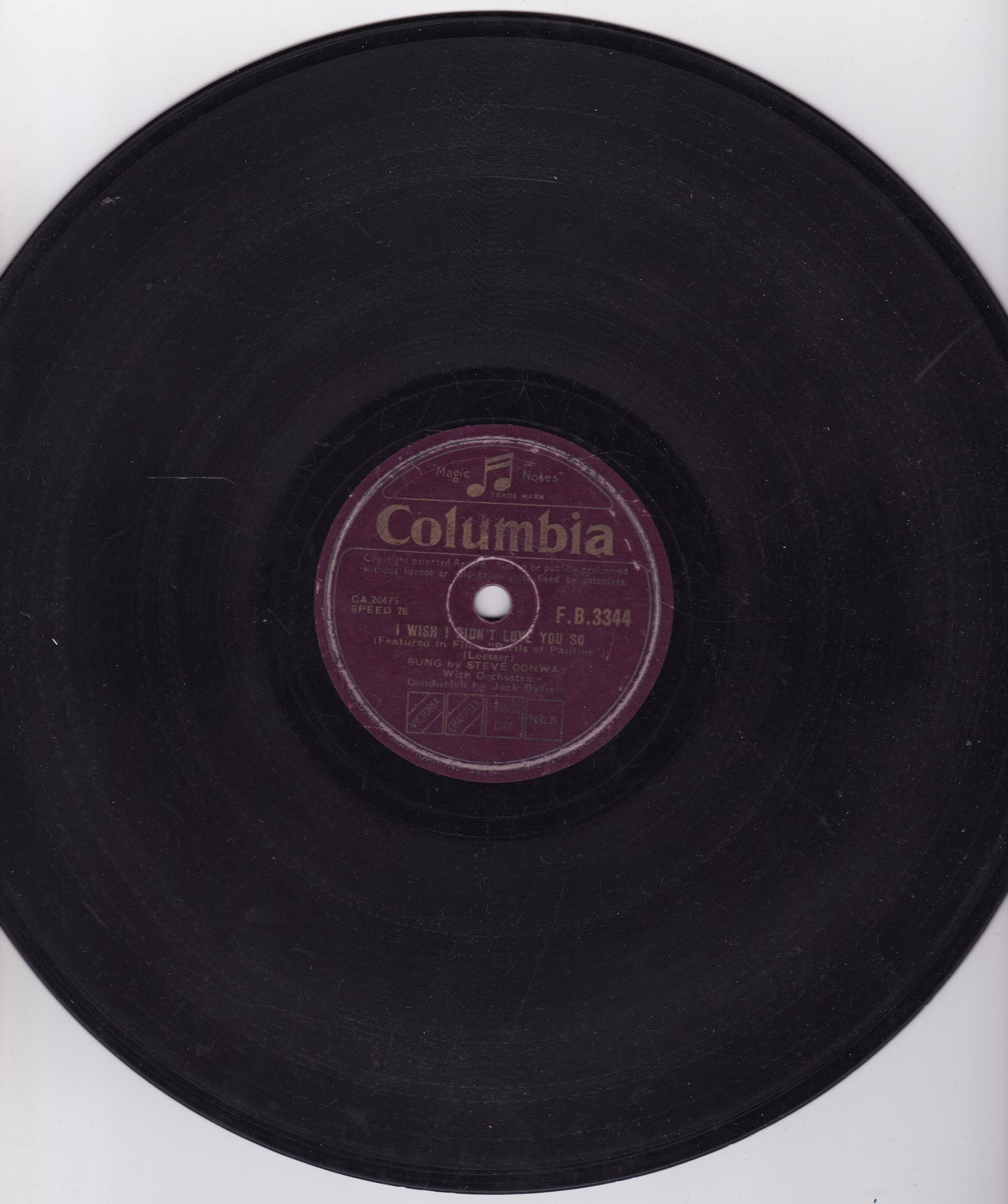 Steve Conway ‎– I'll Make Up For Everything (Columbia 1947) 10" shellac G/-