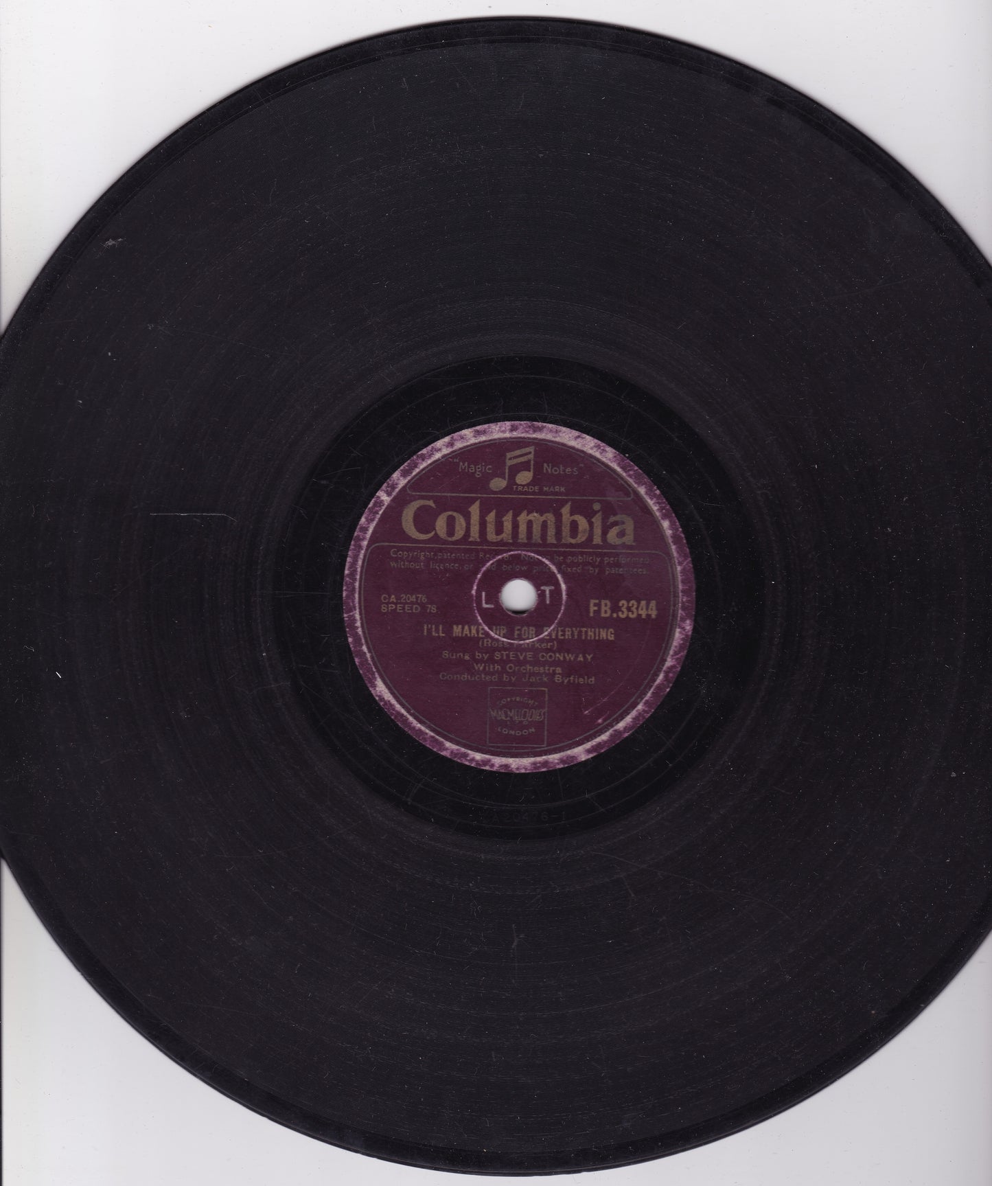 Steve Conway ‎– I'll Make Up For Everything (Columbia 1947) 10" shellac G/-