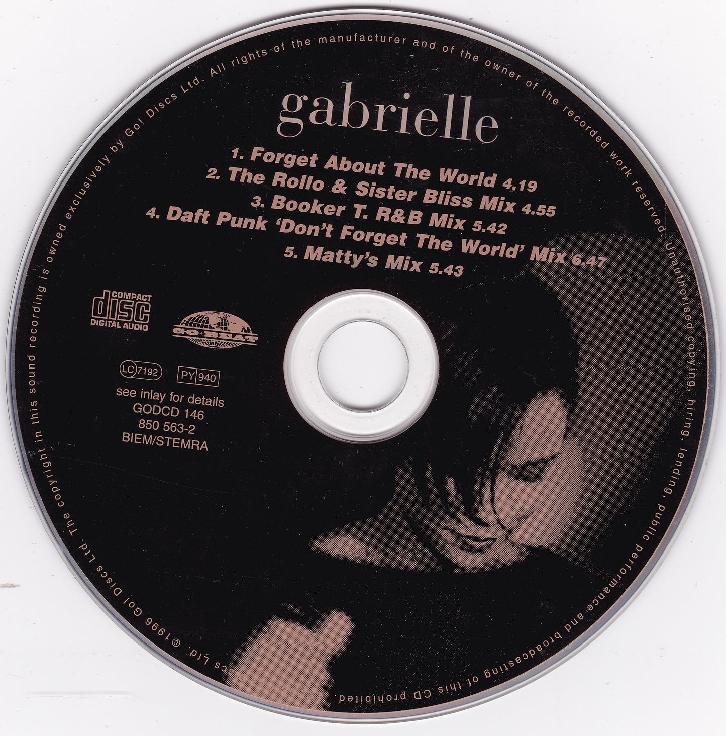 Gabrielle - Forget About The World (1996) CD single