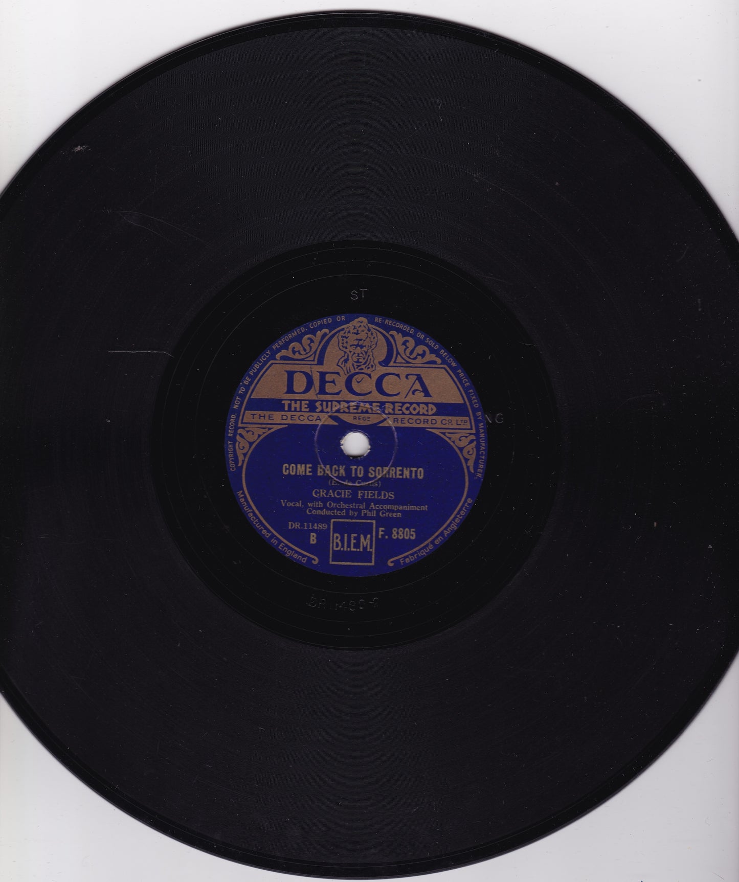 Gracie Fields - Now Is The Hour / Come Back To Sorrento (1947) 10" shellac VG