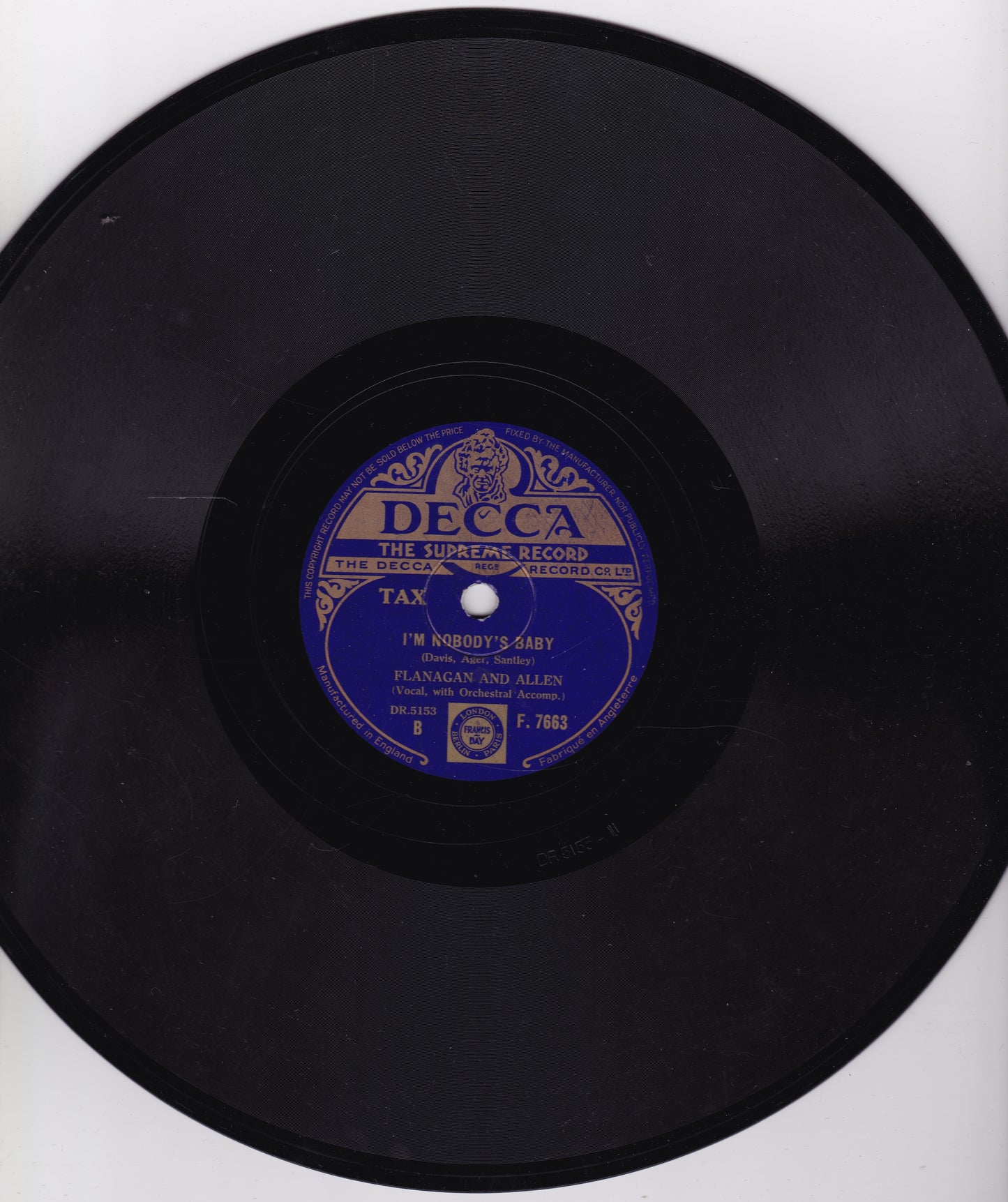 Flanagan And Allen ‎– Sierra Sue (Decca 1940) 10" shellac VG/-