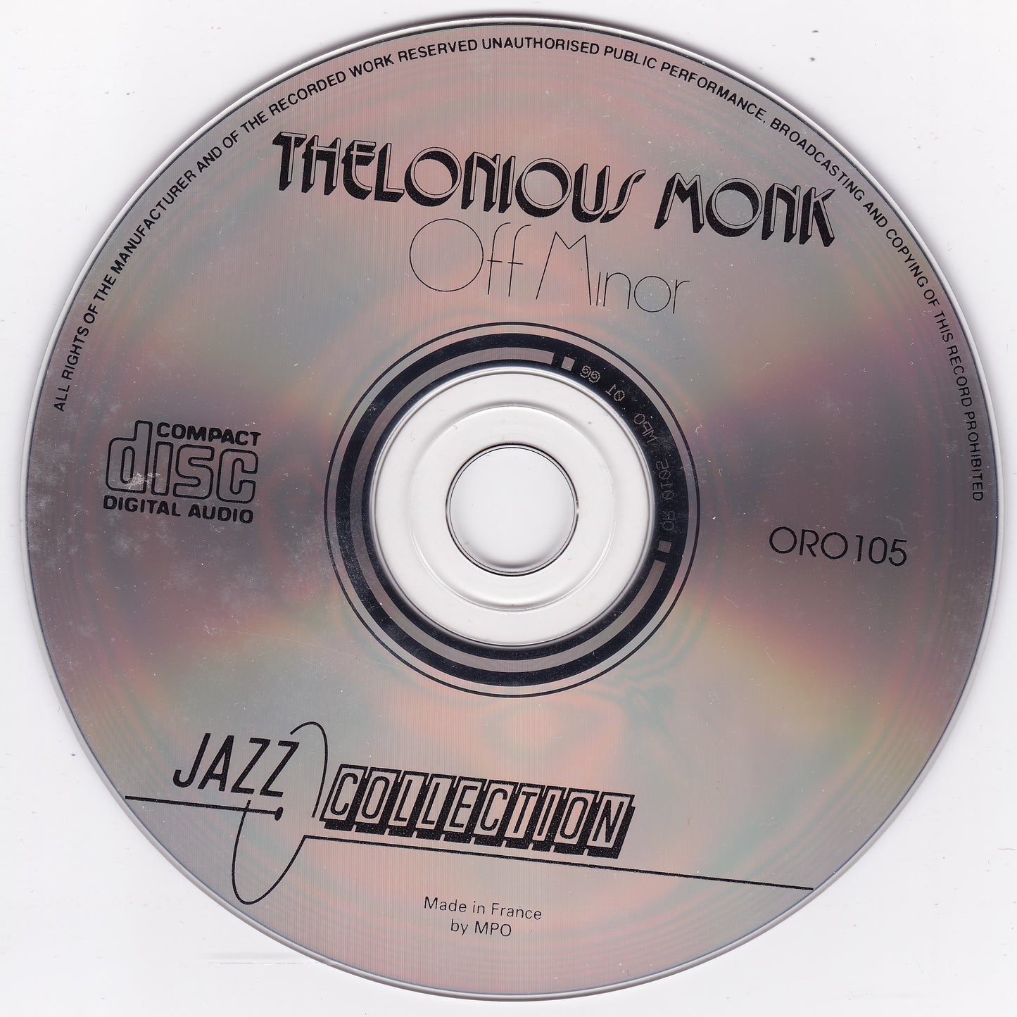 Thelonious Monk - Off Minor (1990) CD album