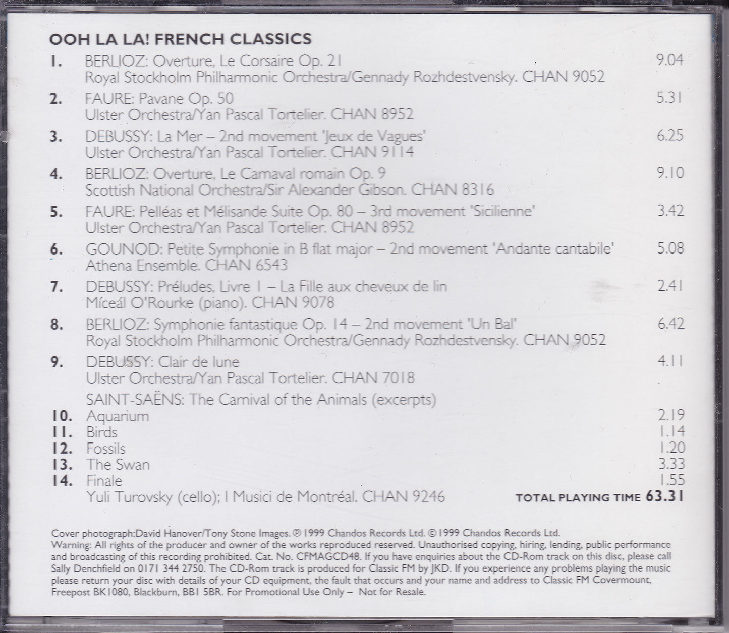 Various ‎– Ooh La La! French Classics (1999) CD album