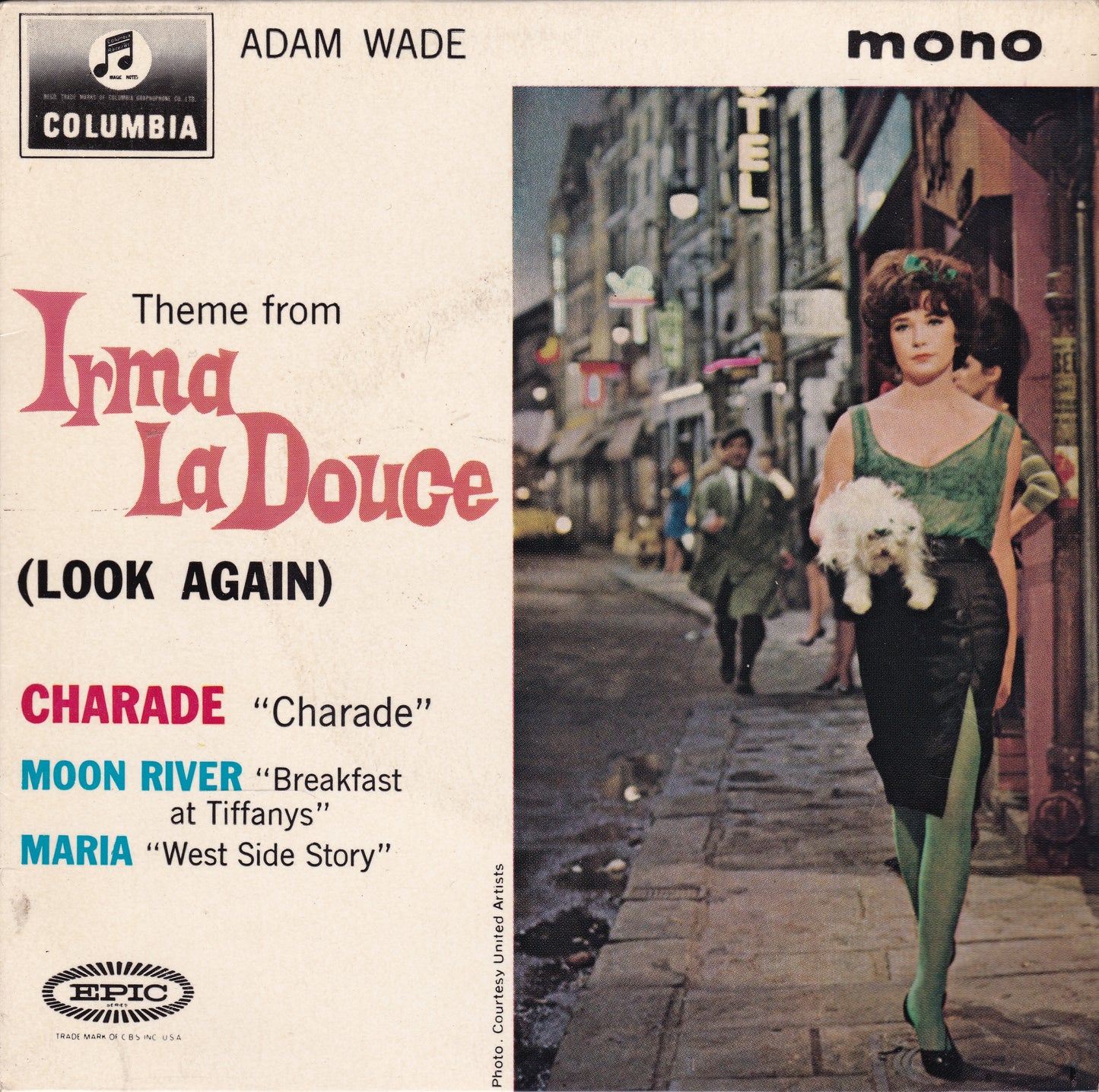 Adam Wade - Look Again Theme From Irma La Douce (1964) 7" vinyl EP VG/VG