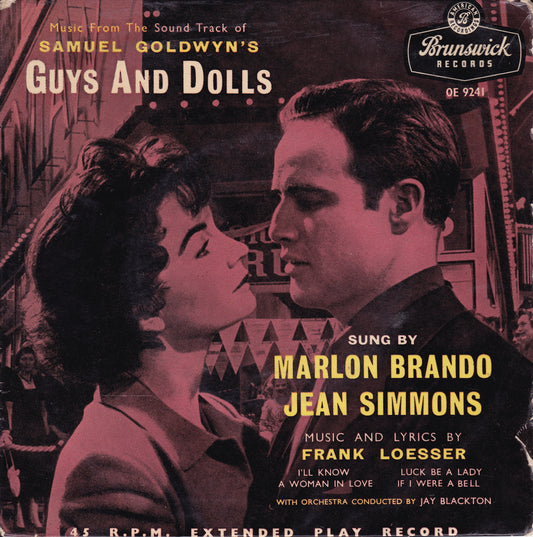 Marlon Brando / Jean Simmons - Guys And Dolls (1956) 7" vinyl P/S single G+/G