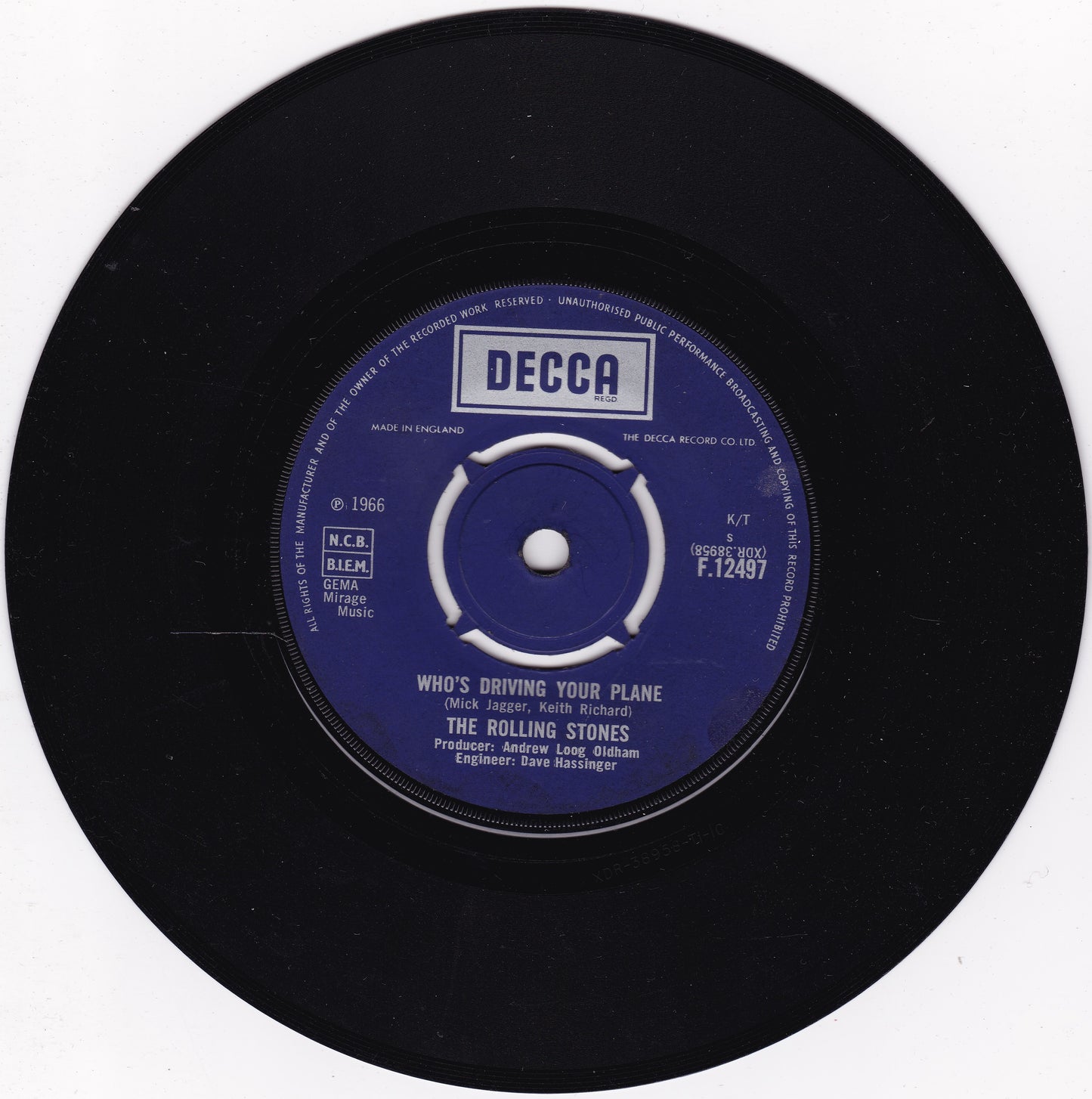 The Rolling Stones ‎– Have You Seen Your Mother, Baby, Standing In The Shadow? 7" VG