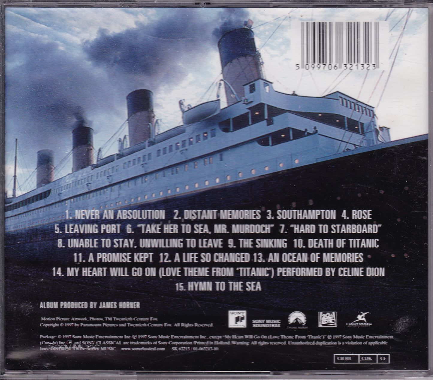 James Horner – Titanic (Music From The Motion Picture) (1997) CD album