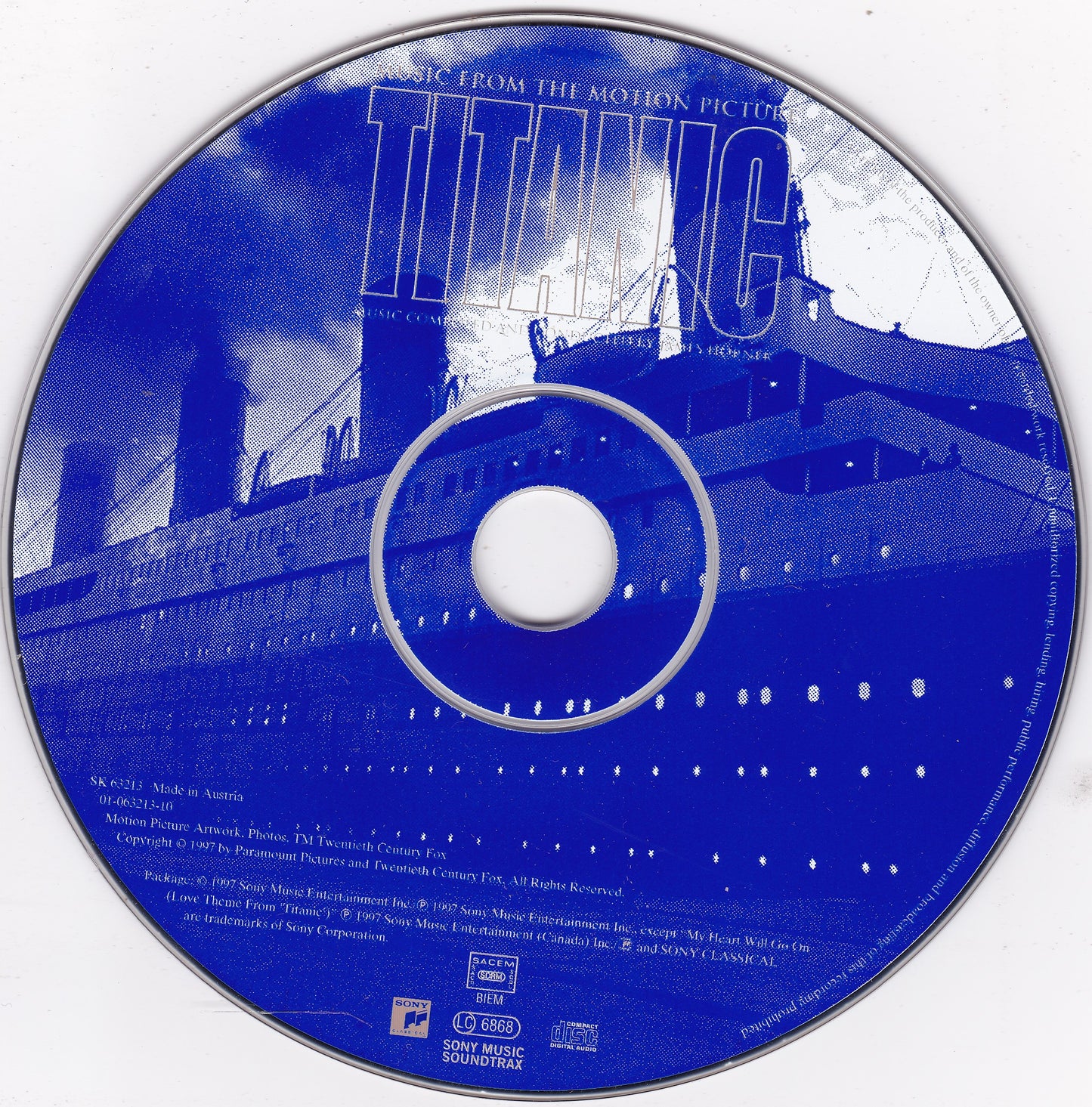 James Horner – Titanic (Music From The Motion Picture) (1997) CD album