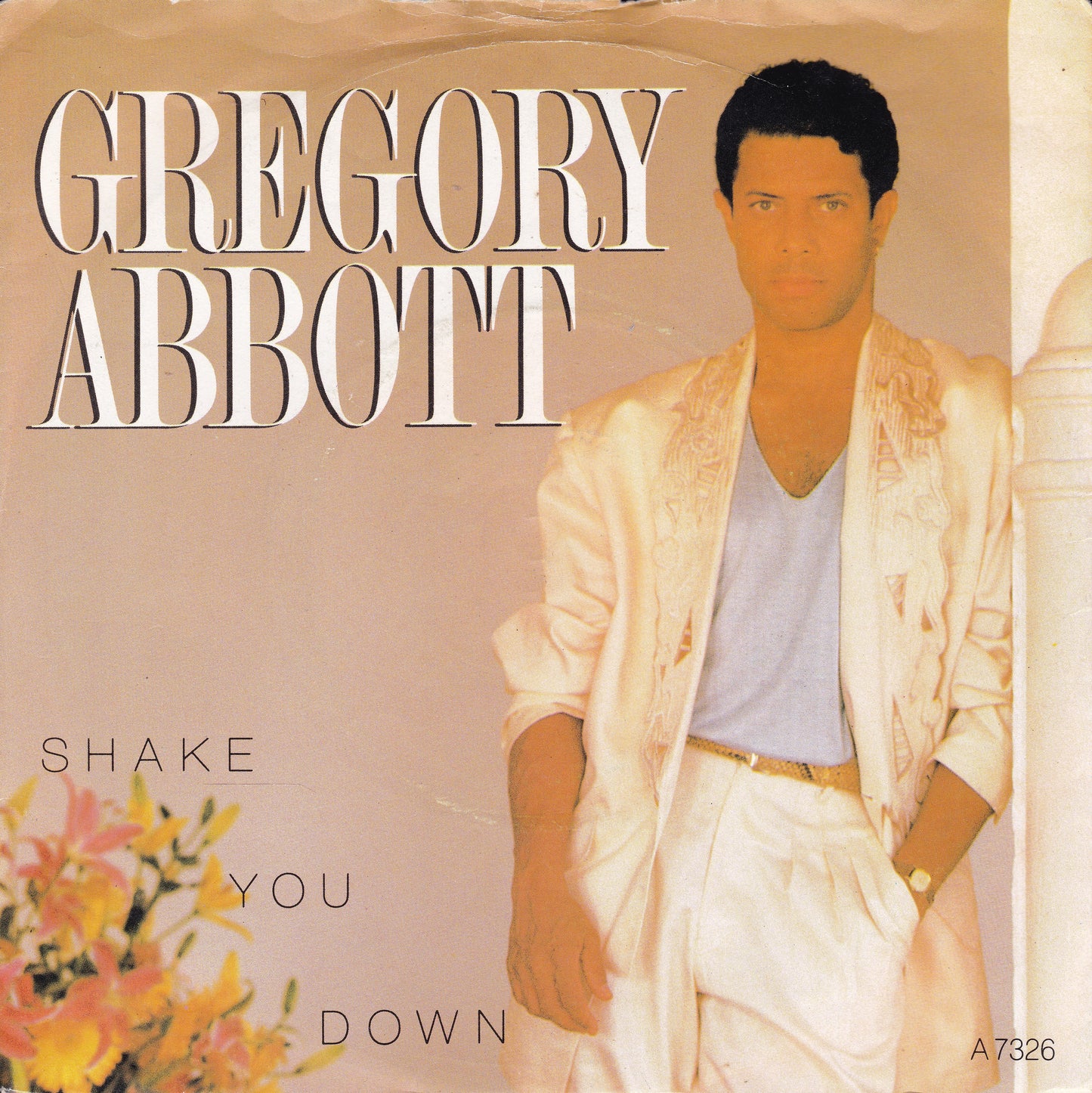 Gregory Abbott - Shake You Down (CBS 1986) 7" vinyl P/S single VG/VG