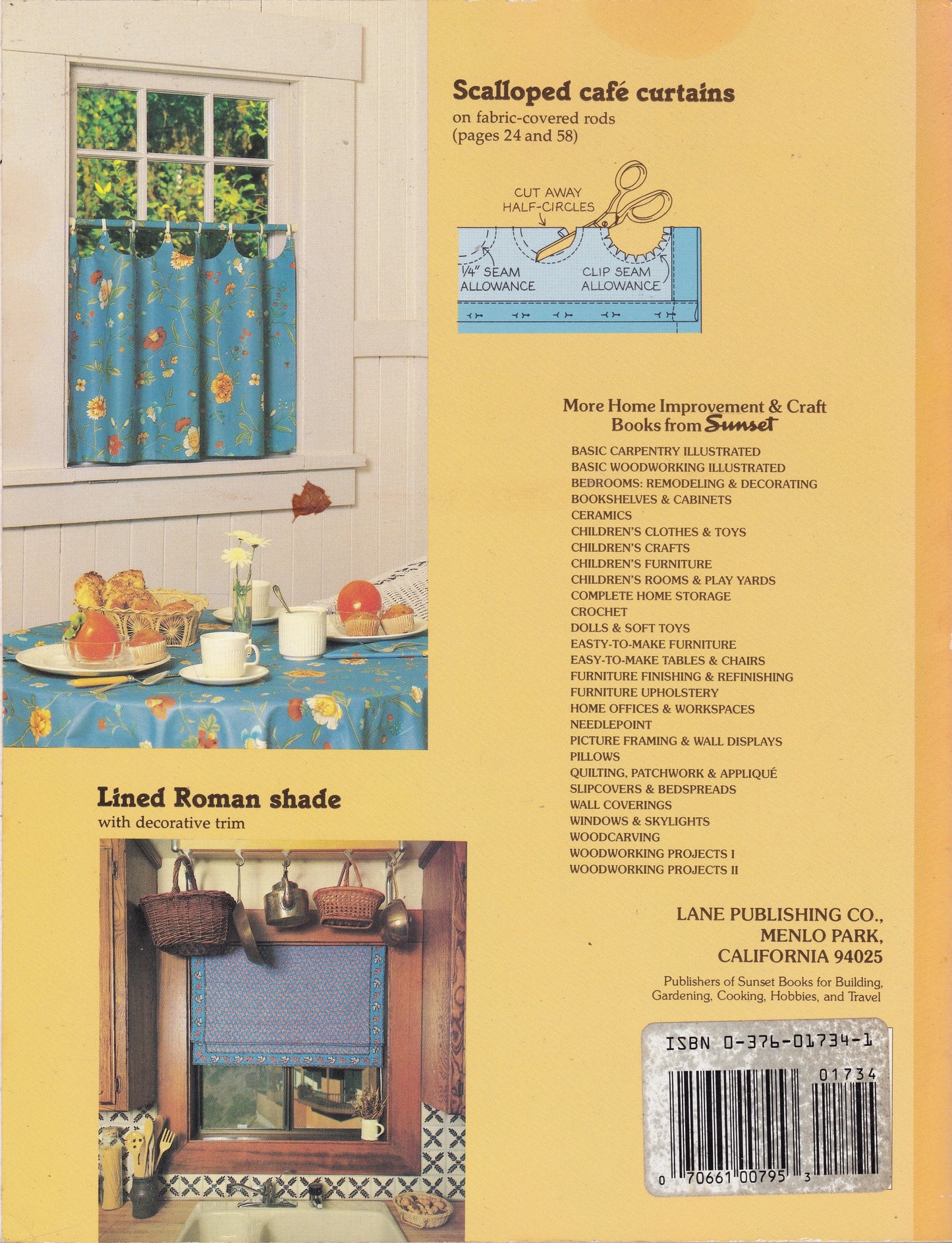 Sunset Books - Curtains,Draperies & Shades (1989) paperback