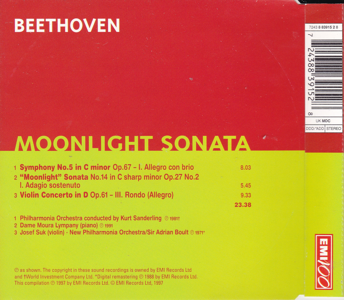 Beethoven - Moonlight Sonata CD mini-album