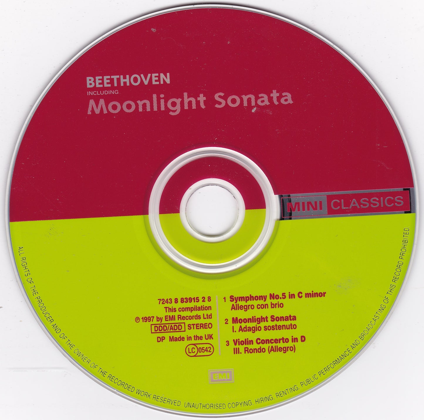 Beethoven - Moonlight Sonata CD mini-album