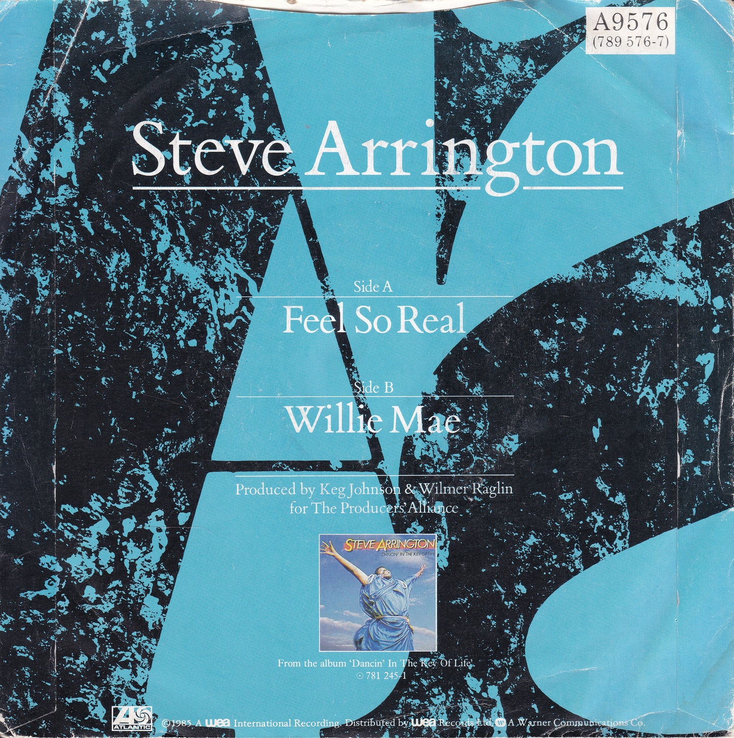 Steve Arrington – Feel So Real (Atlantic 1985) 7" vinyl P/S single G+/VG