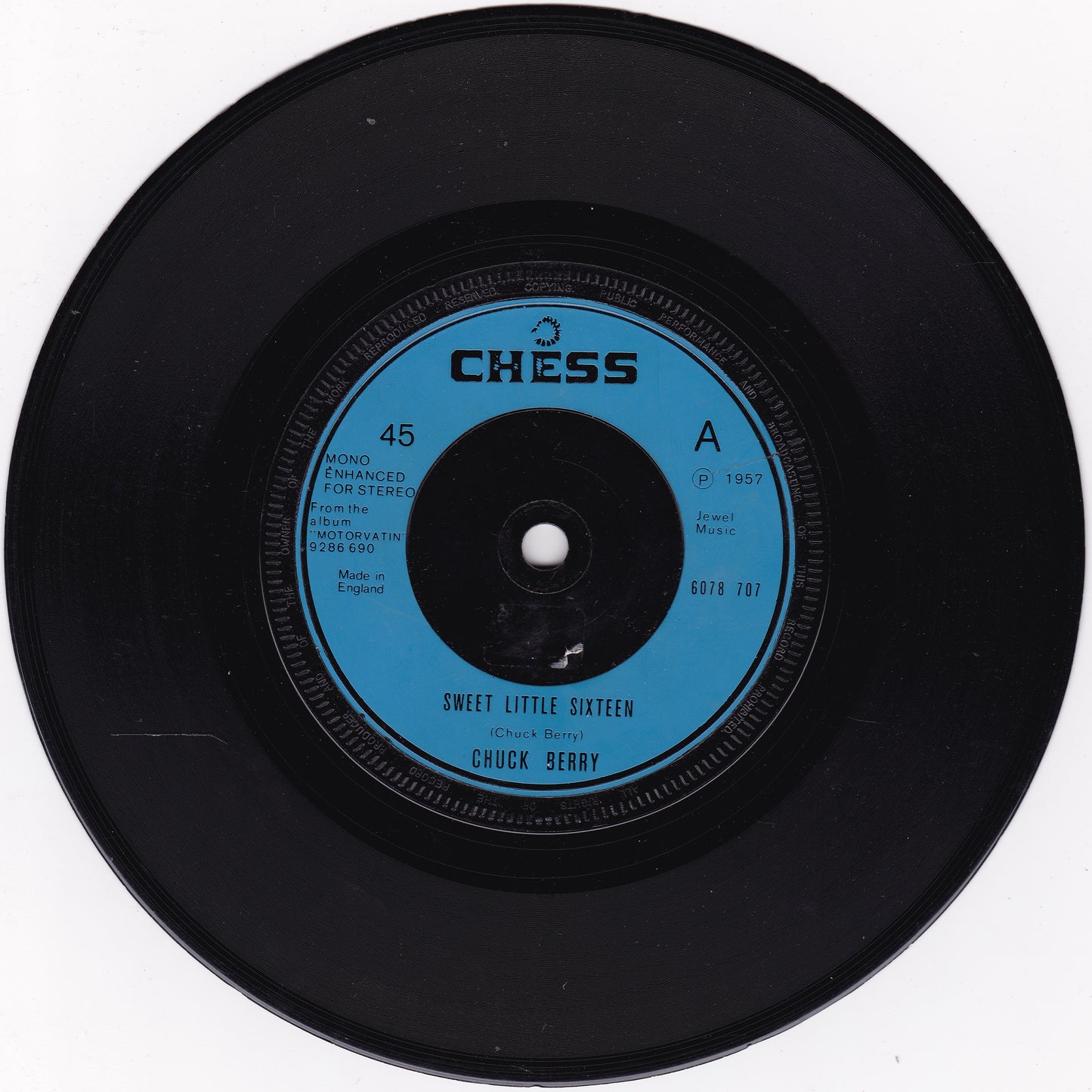 Chuck Berry - Sweet Little Sixteen / Guitar Boogie (Chess) 7" vinyl single G+/-