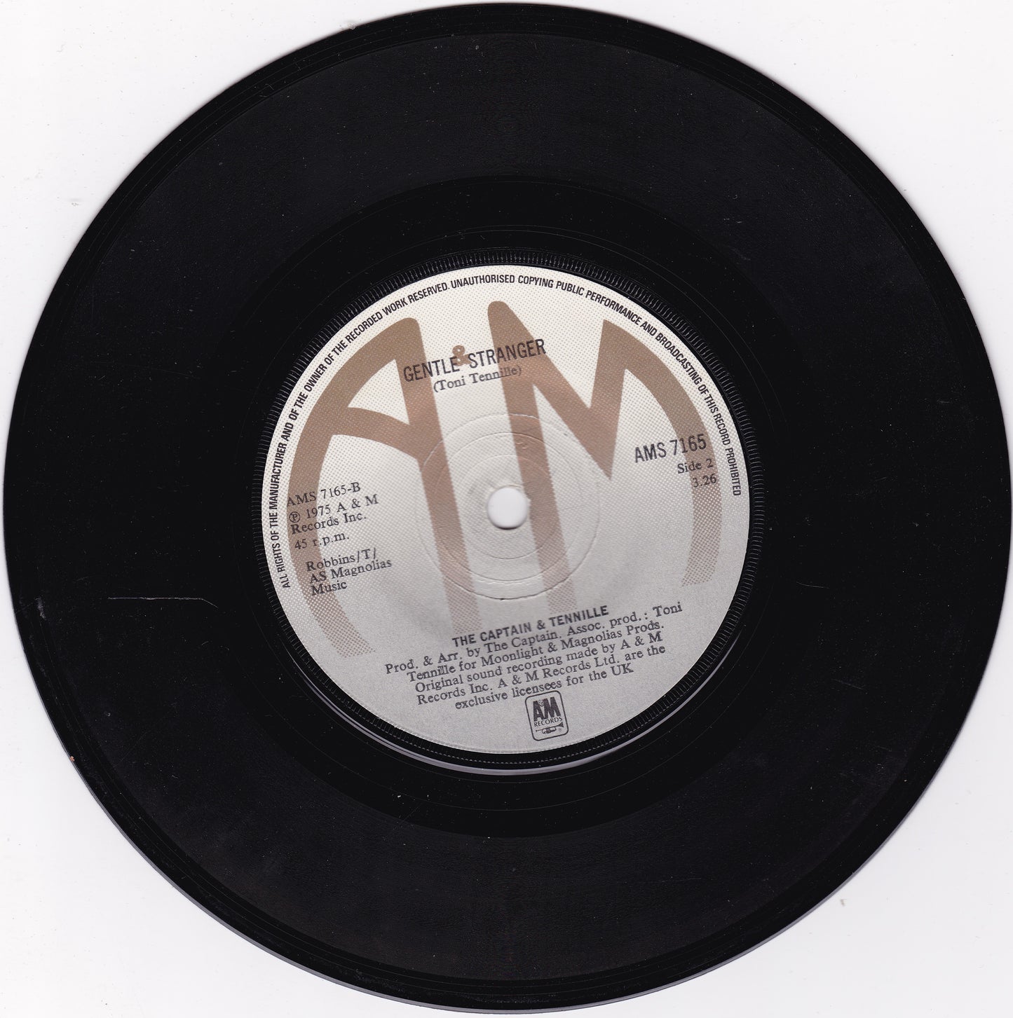 The Captain & Tennille – Love Will Keep Us Together (A&M 1975) 7" vinyl single G+/-