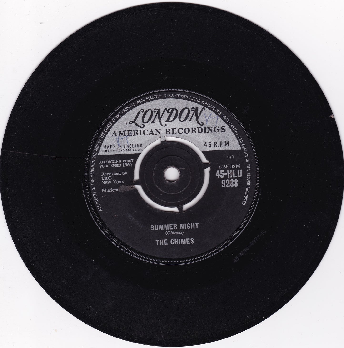 The Chimes - Once In A While (London 1961) 7" vinyl single G+/-