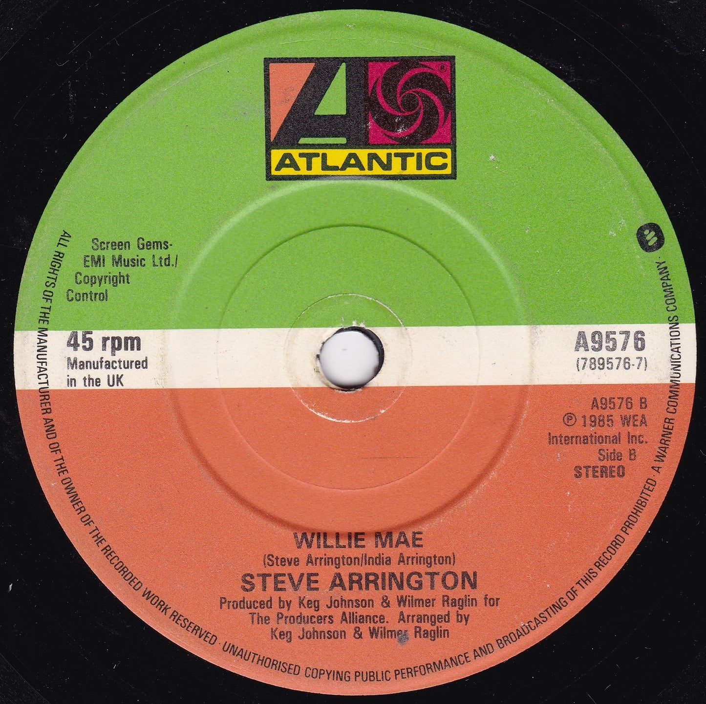 Steve Arrington – Feel So Real (Atlantic 1985) 7" vinyl P/S single G+/VG