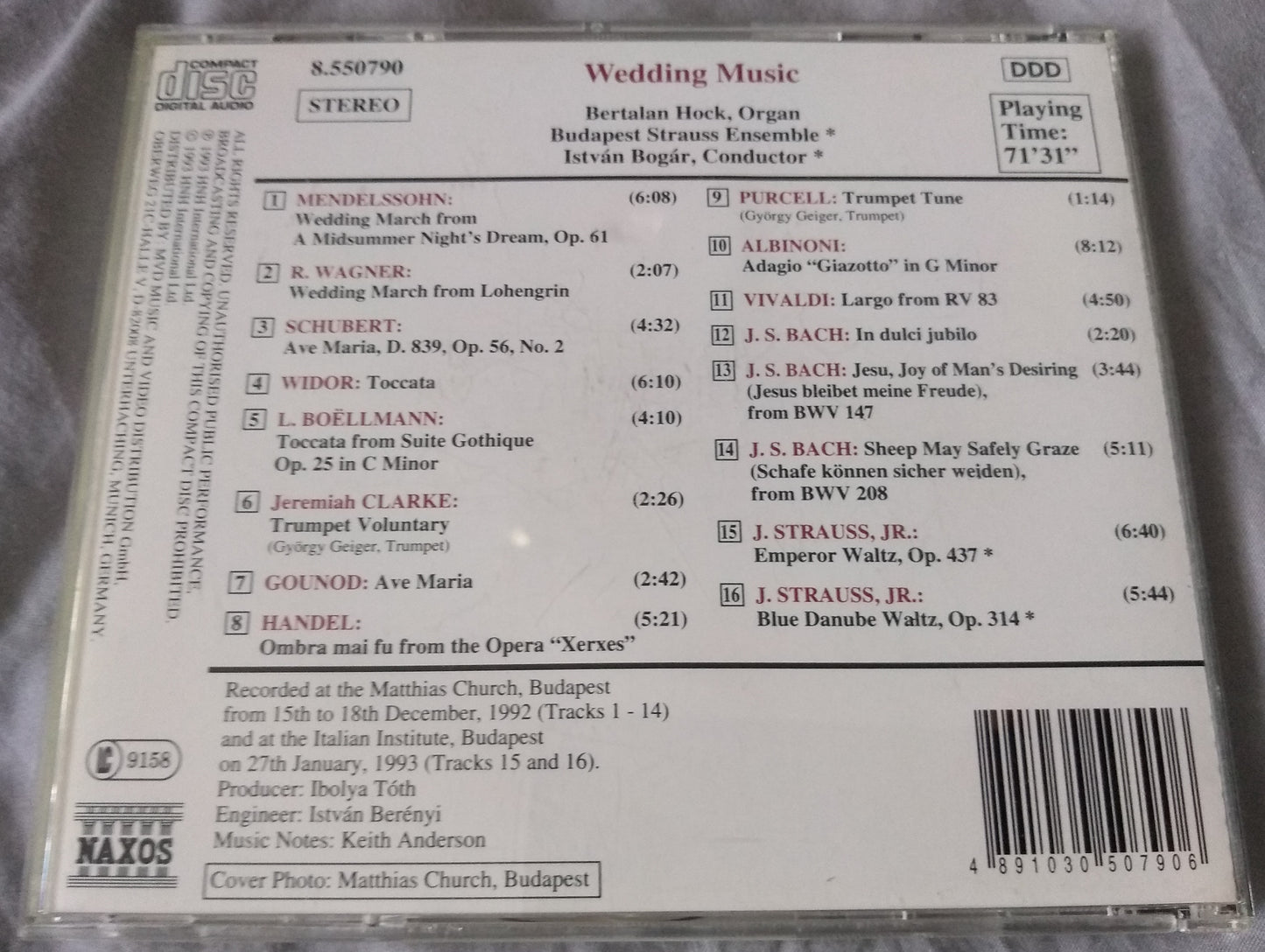 Various - Wedding Music (1993) CD album