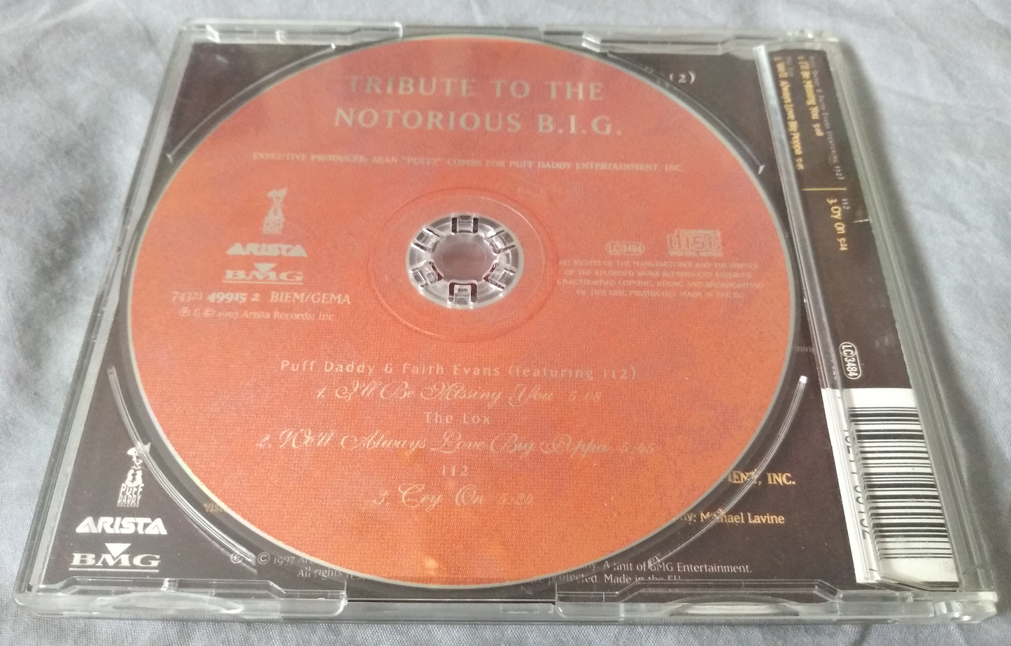 Puff Daddy & Faith Evans - Tribute To The Notorious B.I.G. (1997) CD single