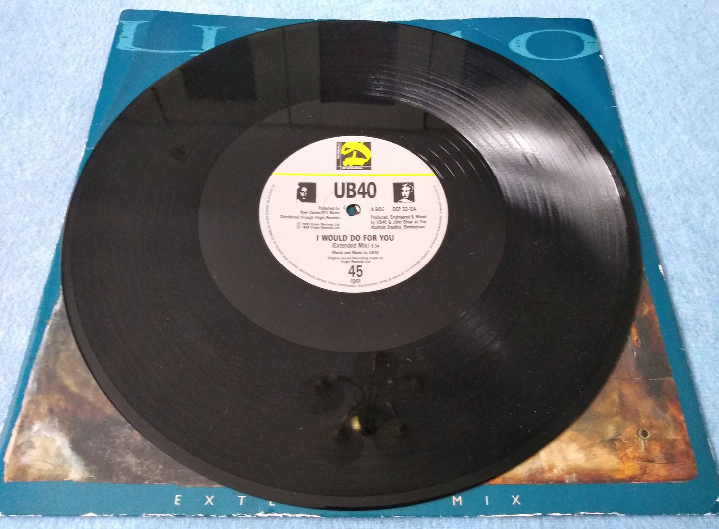 UB40 - I Would Do For You Extended Mix (Virgin 1989) 12" vinyl single VG/VG