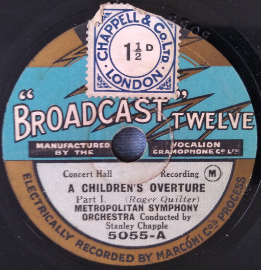 Metropolitan Symphony Orchestra – A Children's Overture (1929) 10" shellac VG/VG