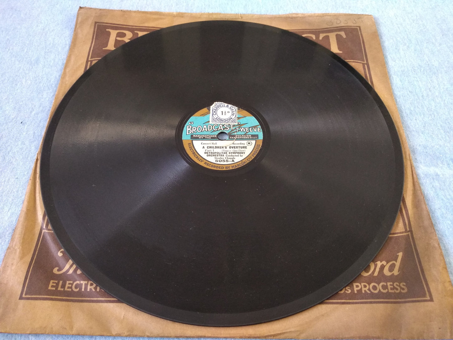 Metropolitan Symphony Orchestra – A Children's Overture (1929) 10" shellac VG/VG