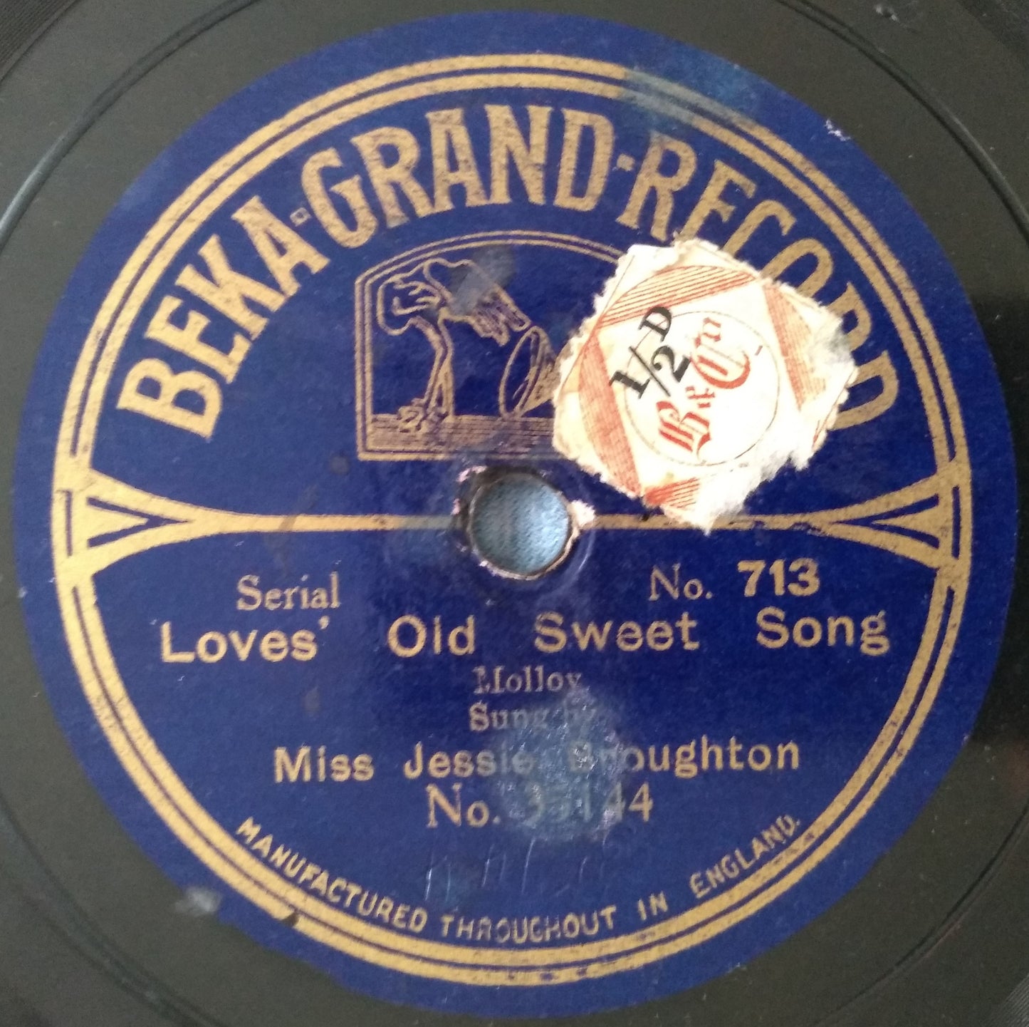 Jessie Broughton - In Old Madrid (Beka-Grand) 10" shellac VG/-