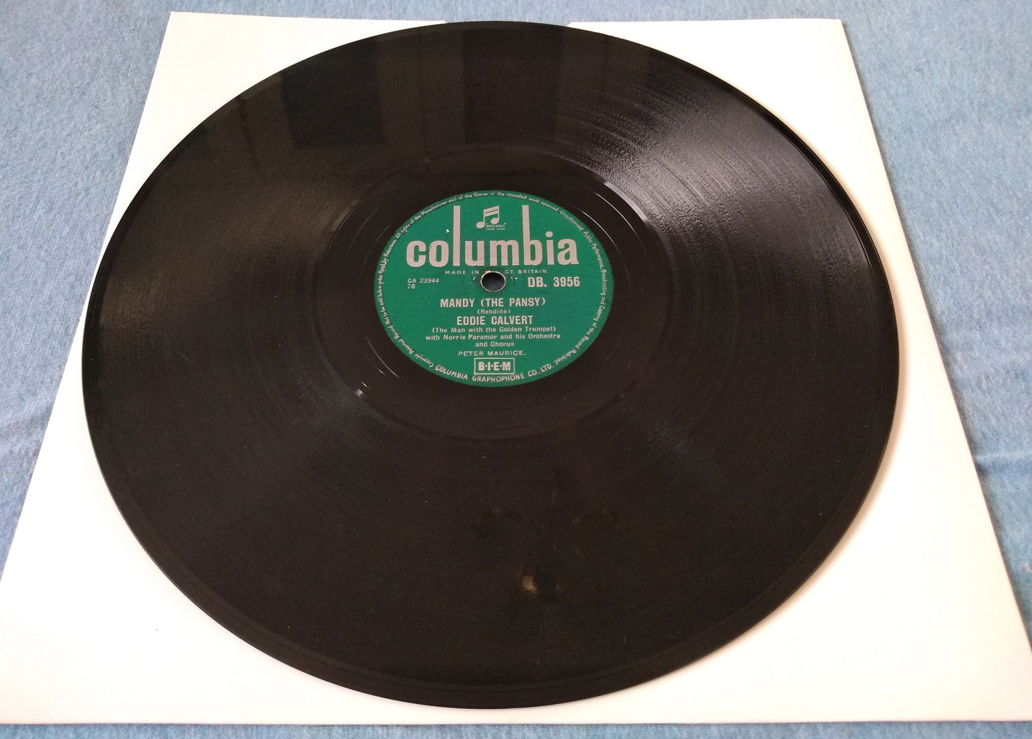 Eddie Calvert - Mandy (The Pansy) (Columbia 1957) 10" shellac 78 VG/-