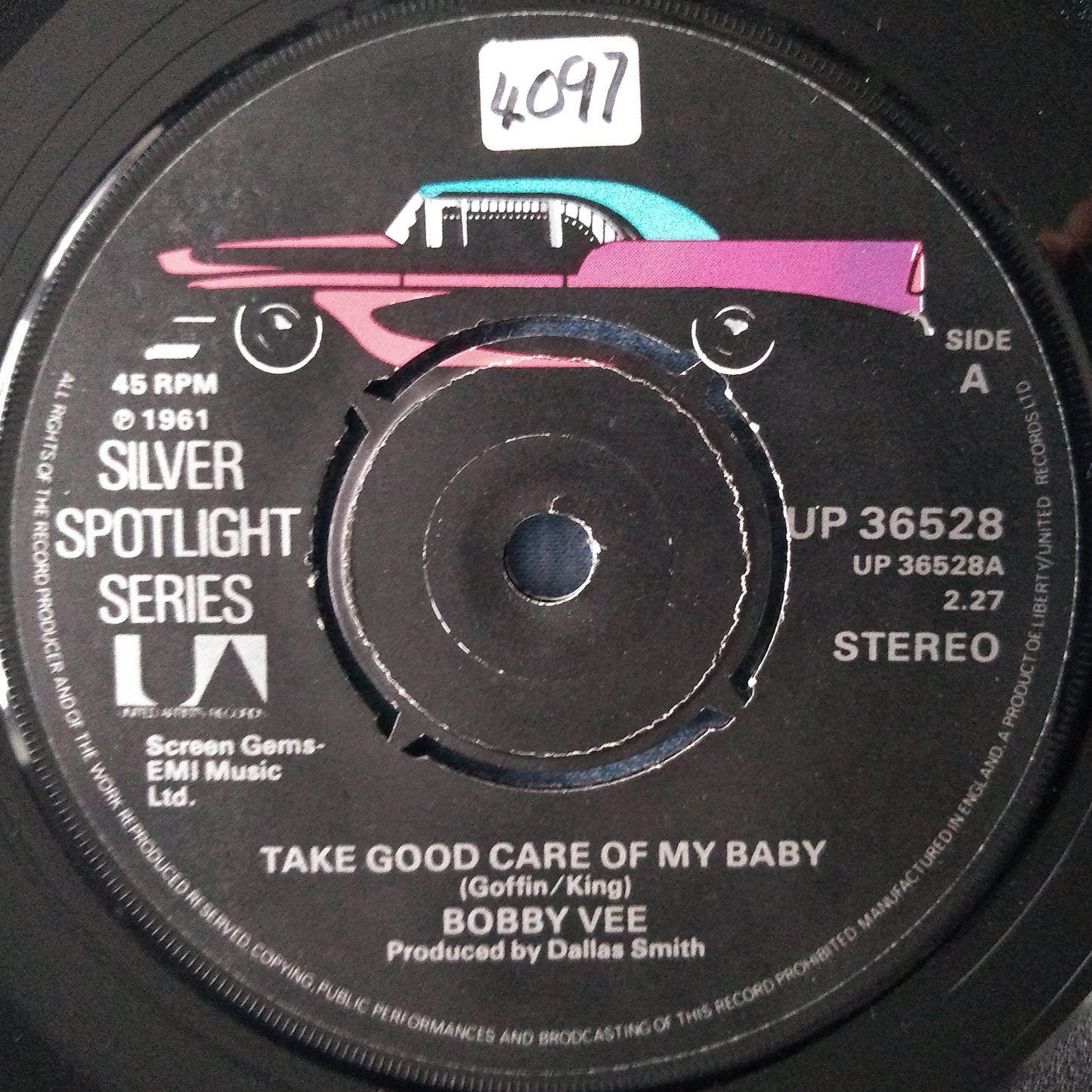 Bobby Vee ‎– Take Good Care Of My Baby (UA 1979) 7" vinyl single VG/- RE