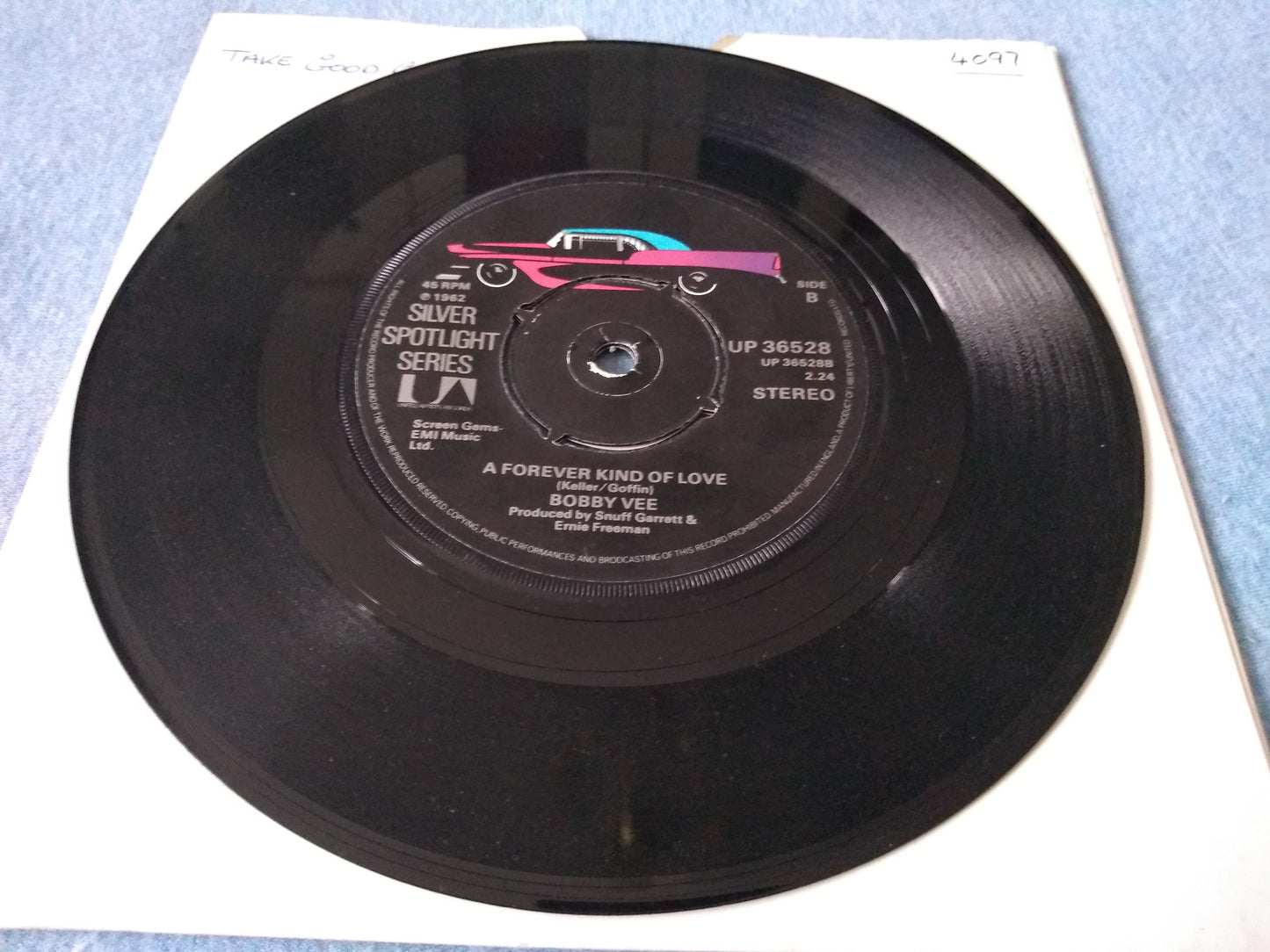 Bobby Vee ‎– Take Good Care Of My Baby (UA 1979) 7" vinyl single VG/- RE