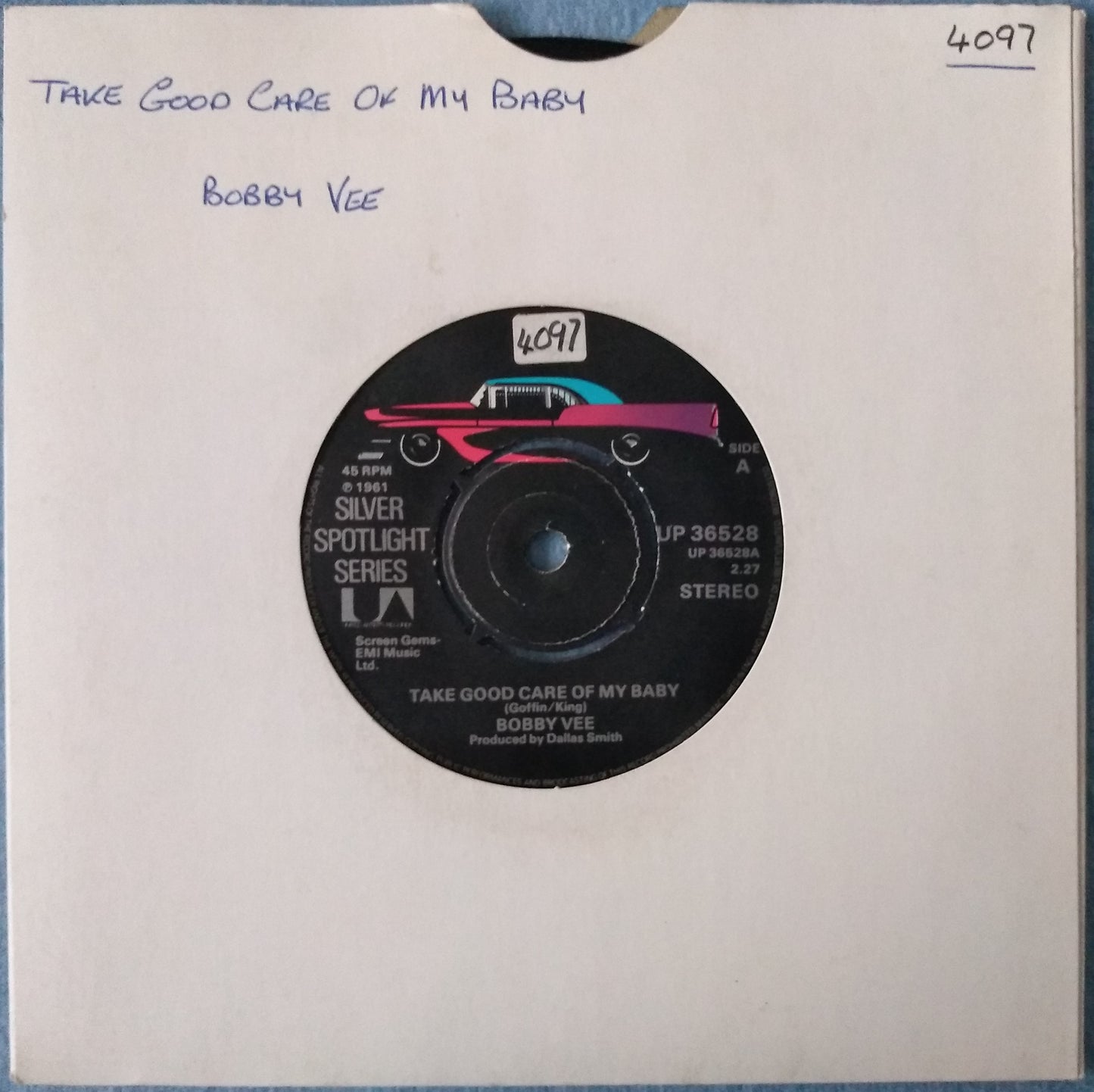 Bobby Vee ‎– Take Good Care Of My Baby (UA 1979) 7" vinyl single VG/- RE