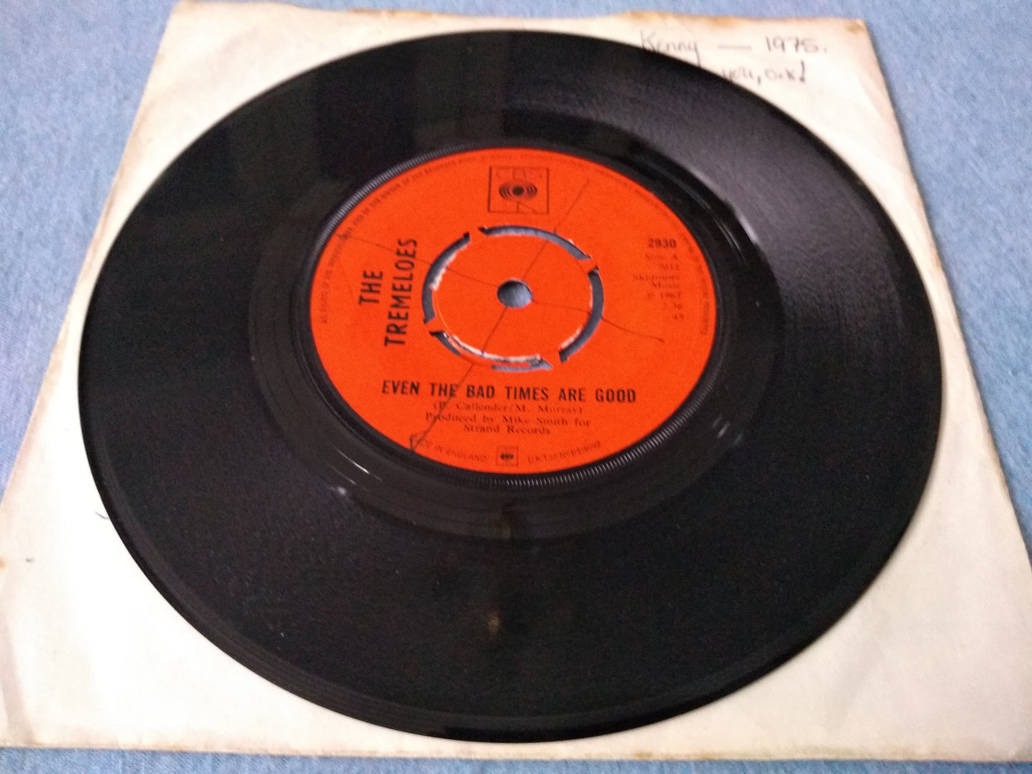 The Tremeloes - Even The Bad Times Are Good (CBS 1967) 7" vinyl single VG/-