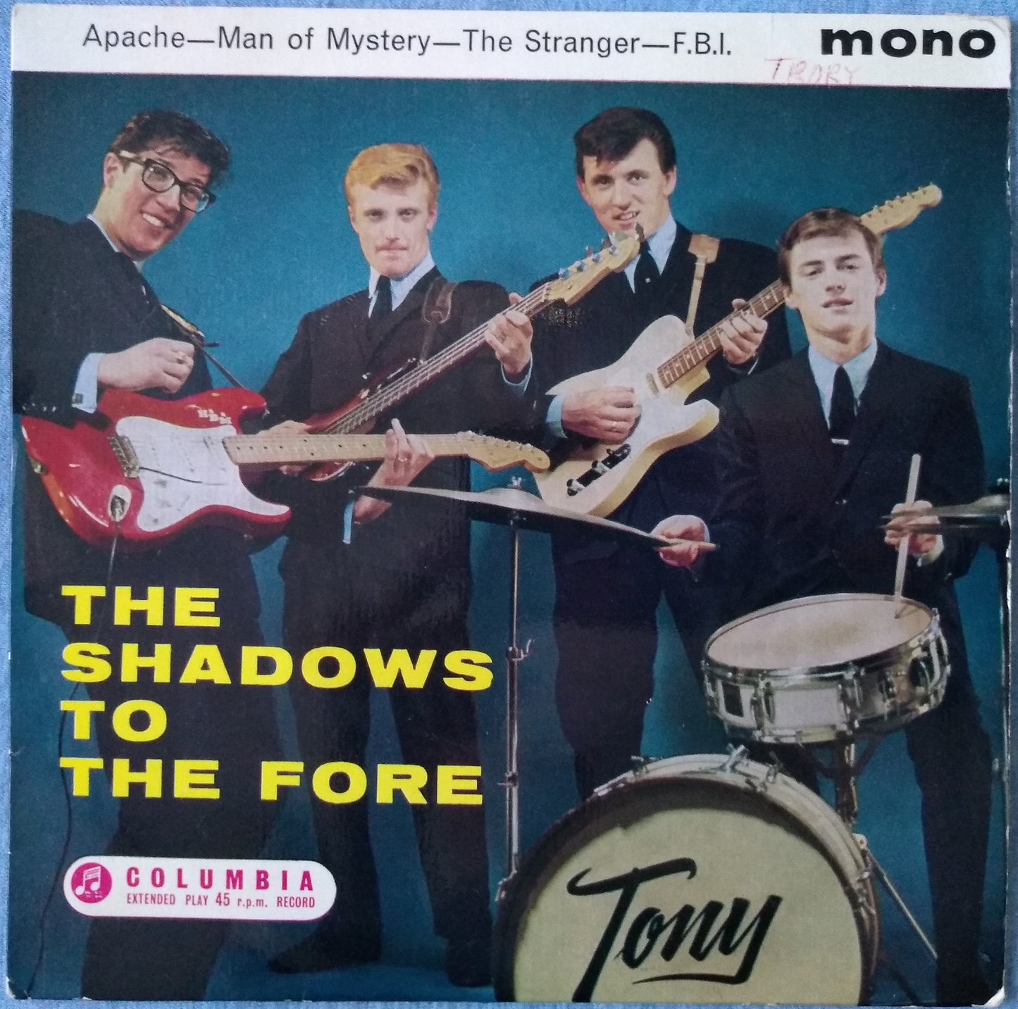 The Shadows - The Shadows To The Fore (Columbia 1961) 7" EP Vinyl VG/VG