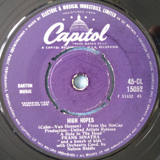 Frank Sinatra – High Hopes (Capitol 1959) 7" vinyl single VG/-