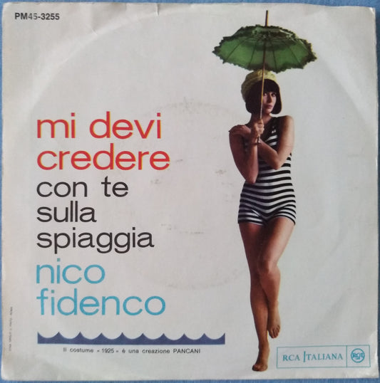 Nico Fidenco ‎– Con Te Sulla Spiaggia (RCA 1964) 7" vinyl single VG/VG Italy