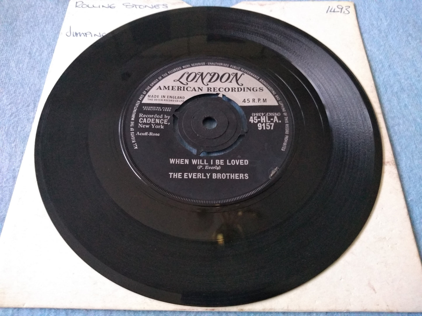 The Everly Brothers - When Will I Be Loved (London 1960) 7” vinyl single VG/-